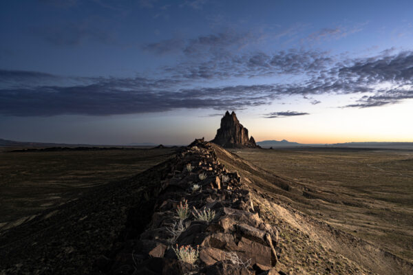 Blue Hour - Volcanic Ridge - Shiprock