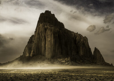 Extremely windy day at Shiprock