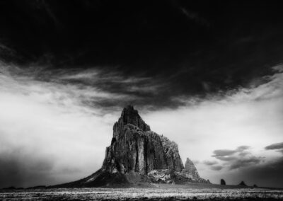 Midday light on a windy day at Shiprock