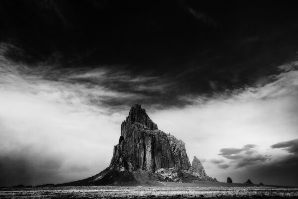 Midday light on a windy day at Shiprock