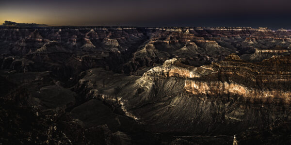 Stitched pano of the Grand Canyon looking north from the South Rim