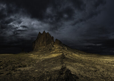 Storm approaching Shiprock