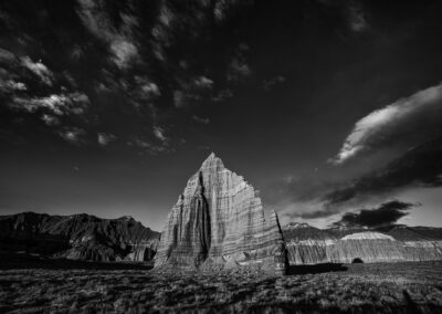 Sunrise at Temple of the Mon rock in the Cathedral Valley - Capital Reef NP