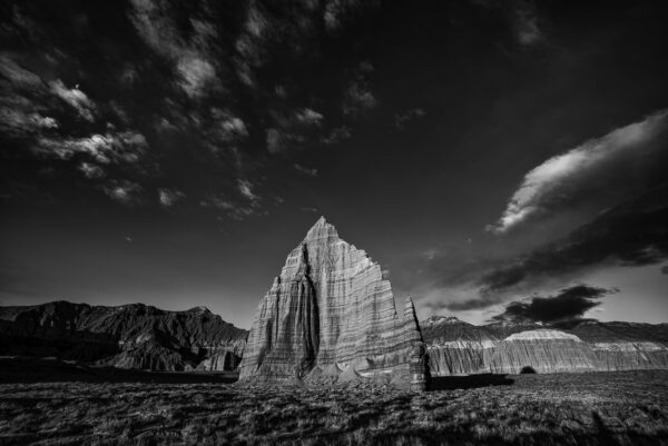 Sunrise at Temple of the Mon rock in the Cathedral Valley - Capital Reef NP