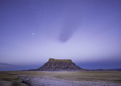 Factory Butte during the morning Blue Hour