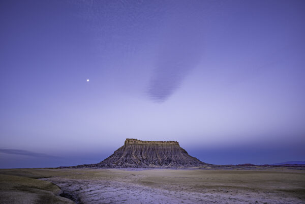 Factory Butte during the morning Blue Hour