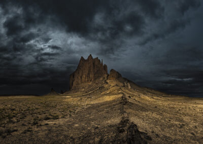 Storm approaching Shiprock