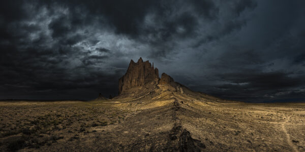 Storm approaching Shiprock