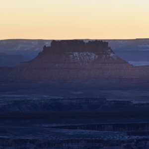 Last ray of light on Ekker Butte