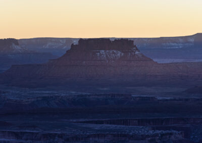 Last ray of light on Ekker Butte