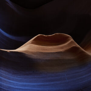 Warm and cool light in the lower Antelope Canyon