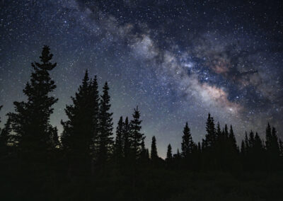 Milky Way on a clear cool summer night high in the Rocky Mountains in Colorado