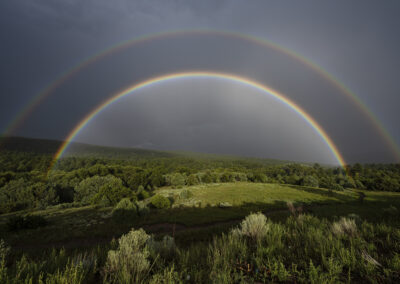 Glorious rainbow after a summer monsoon storm in New Mexico